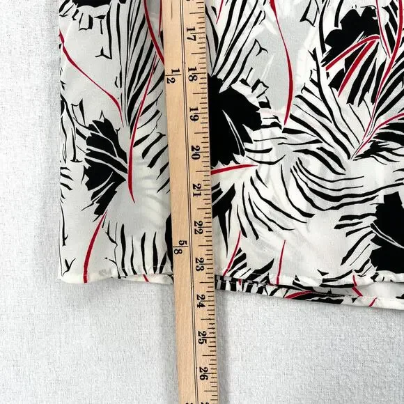 EQUIPMENT Layla Silk Print Cami Womens Small White Black Floral Leaf Print Layer - Picture 15 of 15